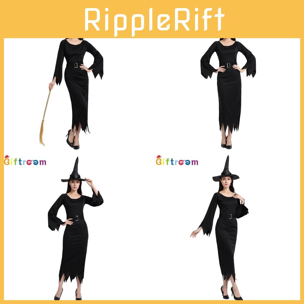 Alluring Short Sleeve Black Witch Uniform For Adult Women Ideal For Stage Performances