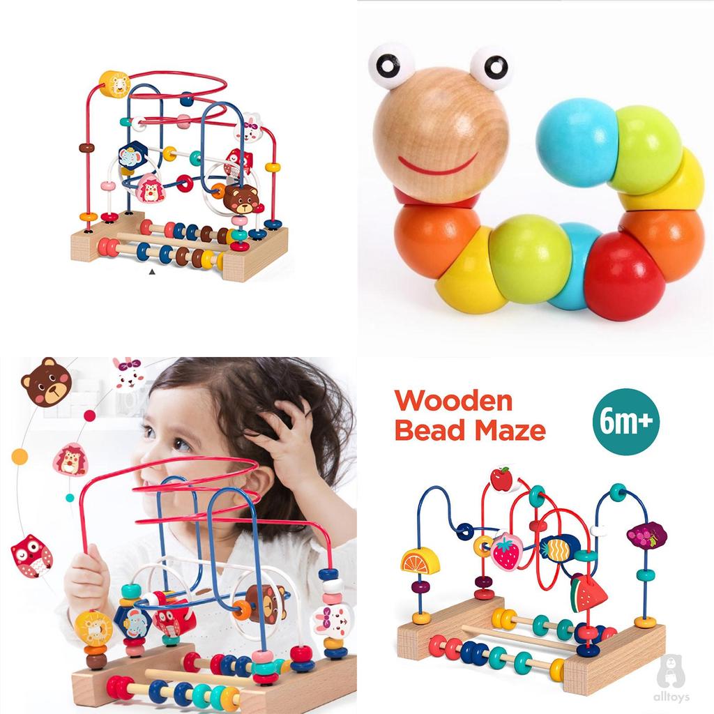 Colorful Wooden Bead Toy For Kids Fun And Educational For Developing Cognitive And Motor Skills 82 Characters
