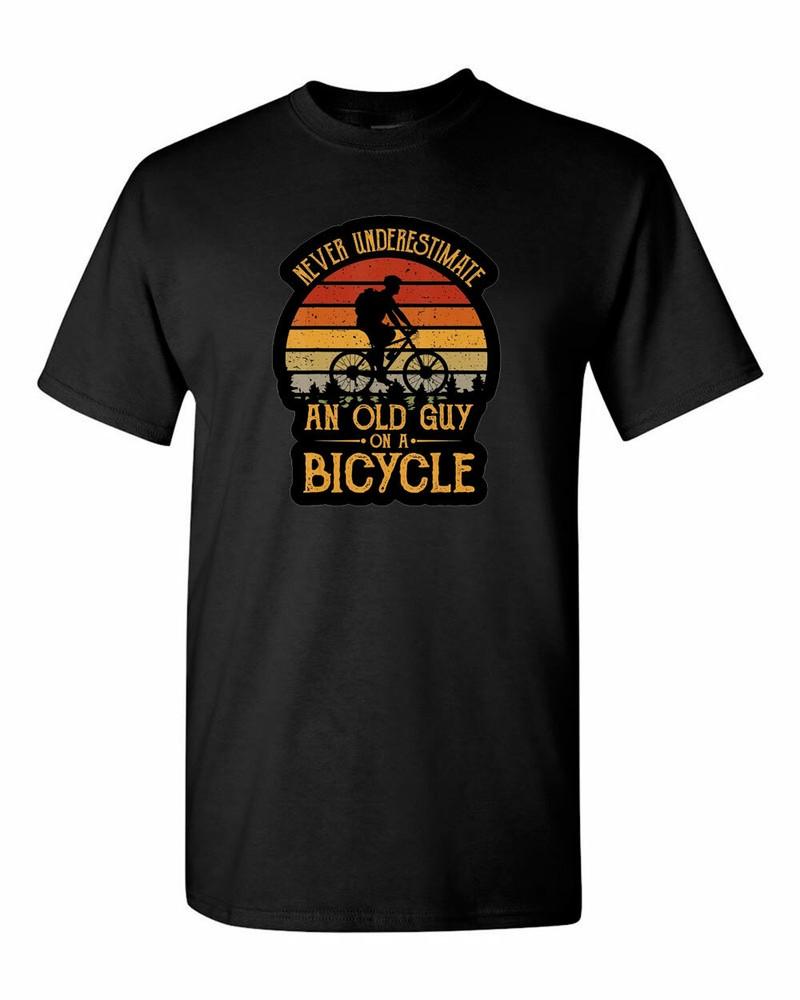 Never Underestimate An Old Guy On A Bicycle T-shirt Cycling T-Shirt Unisex T-Shirt XXL
