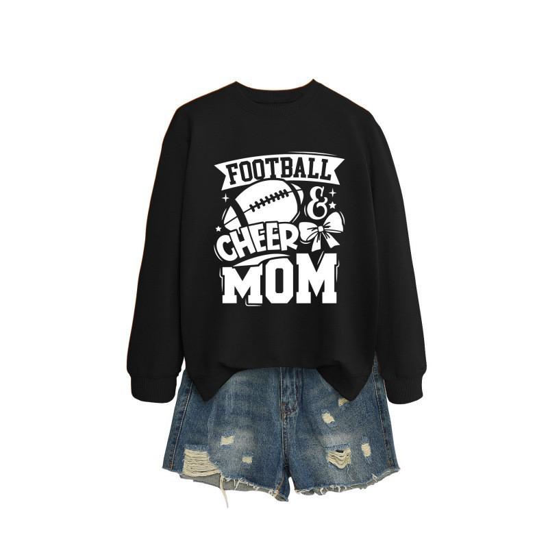 Football Cheer Mom Plus Size Loose Comfortable Hoodie