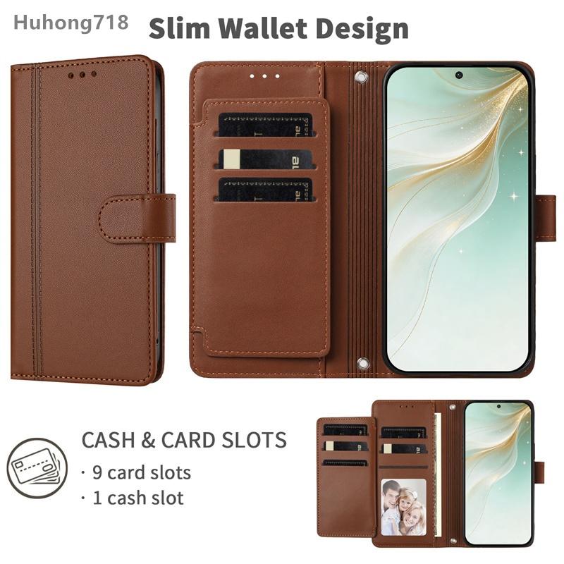 For Boost MobIle Celero 3 SC Summit 5 SN339D XD6U653DS 2024 5G Flip Wallet Case Leather Cover With Card Slots Hand Strap Wireless Charging