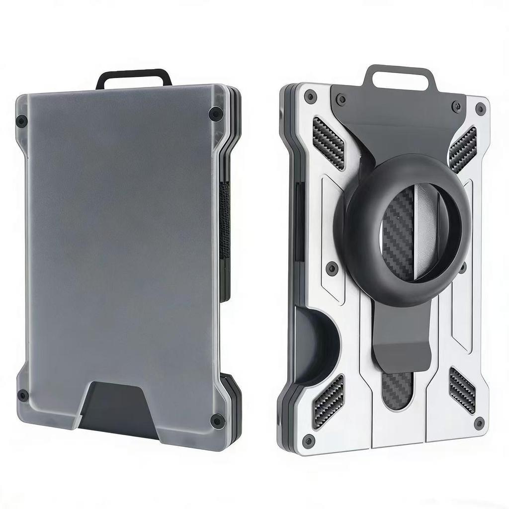 Nuovo stile Custodia Porta Badge Lavoro in Metallo RFID Trasparente con Clip