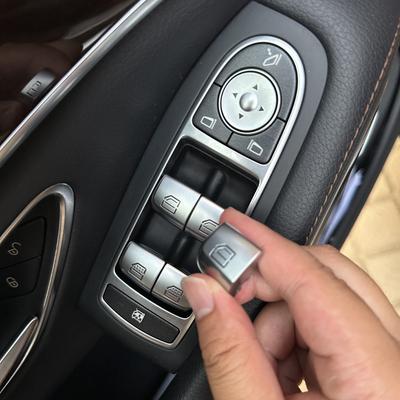 Für Mercedes Benz W222 S-Klasse 2014-2019 Schalterknopf für Heckscheibe Fensterheberschalterabdeckung Ersatzteile Innenraumzubehör