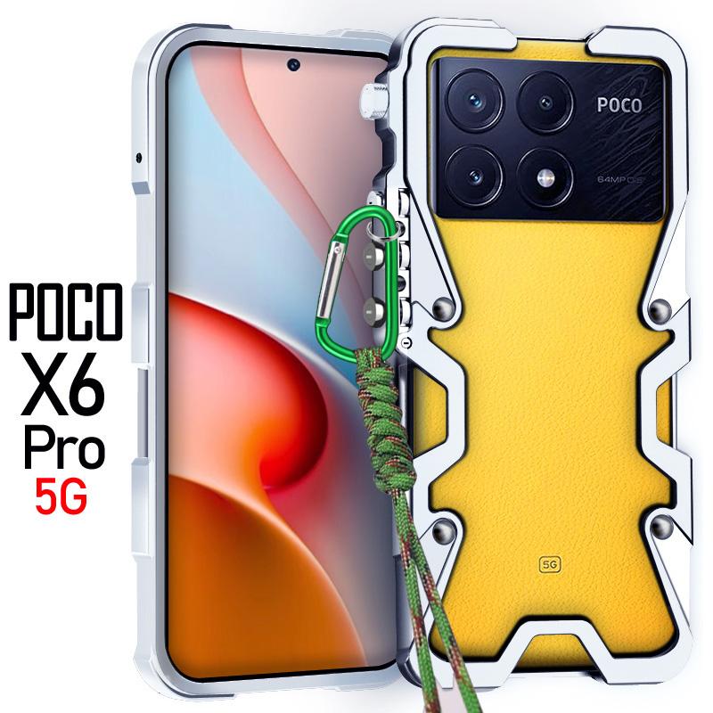 Luxury Sports Metal Aluminum Bumper Armor Case for Xiaomi Poco X7 X6 X5 F7 F6 F5 M6 Pro F7 Pro Ultra X6 Neo Shockproof Back Case