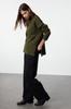 Women's Fashionable Stylish Sweater Khaki Soft Textured Wide Fit Knitwear Sweater