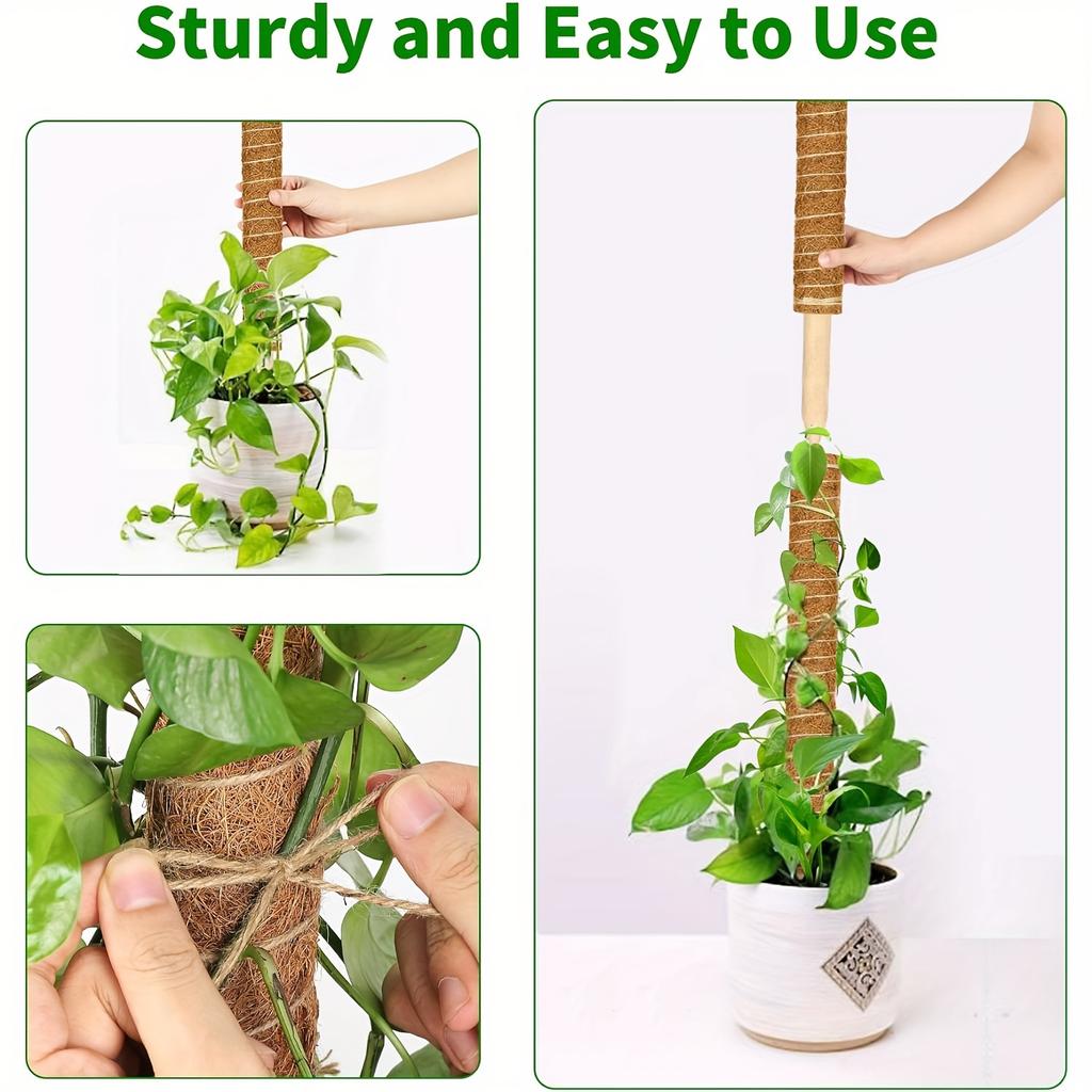 Plant Climbing Coir Totem Pole Safe Gardening Coconut Stick For Climbing Plants Vines And Creepers Plant Support Garden Supplies
