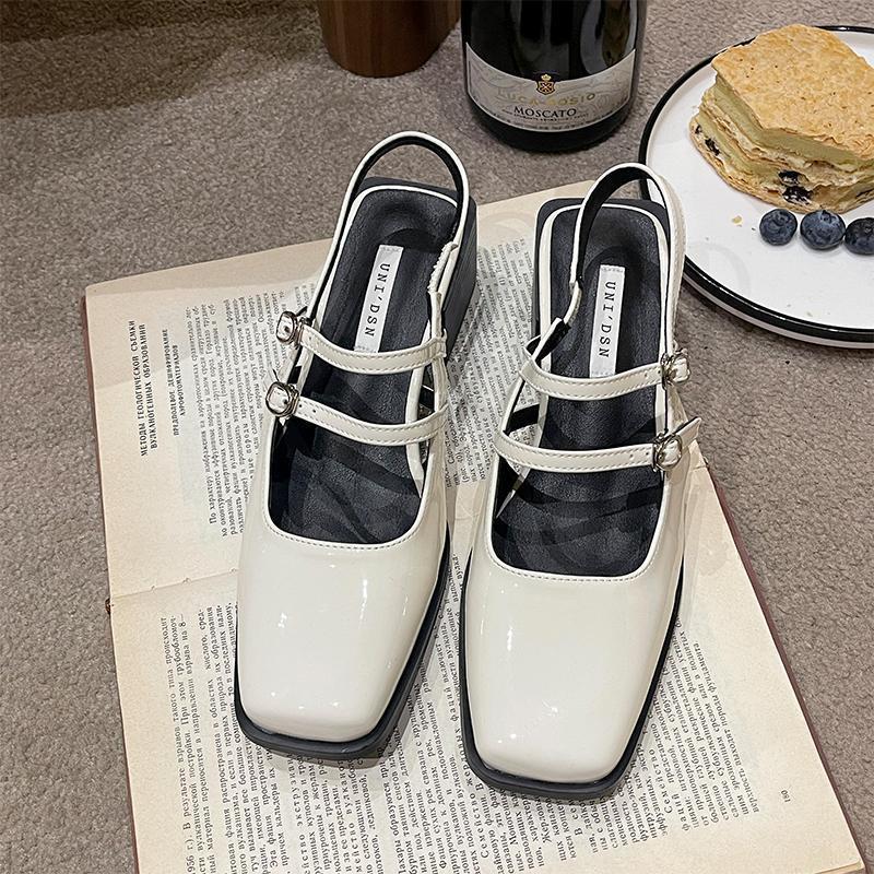 2025 new summer French high heels small fragrant wind light mouth thick heel single shoes bag head sandals Mary Jane women's shoes