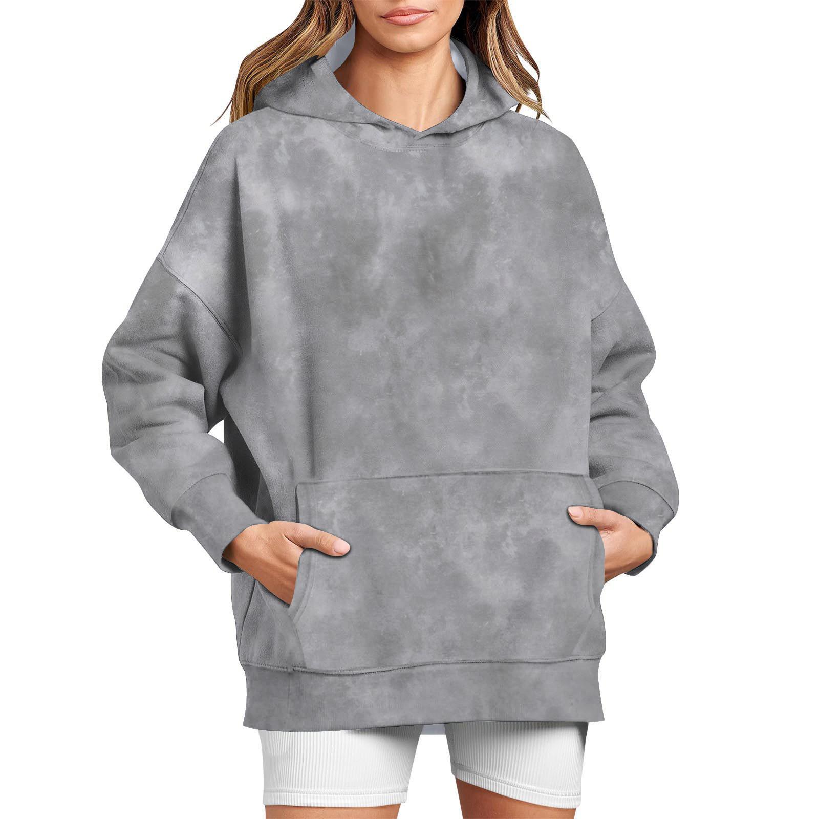 

Женская толстовка с принтом, повседневная удобная свободная легкая женская толстовка с длинным рукавом и круглым вырезом XL