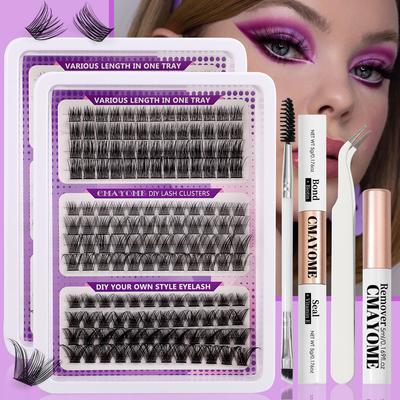 Thick 148-Cluster C-Song False Eyelashes Mix And Match Set 10-16Mm Curled Diy Segmented Eyelashes