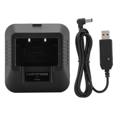 For Baofeng UV‑5R EU US UK AU USB Car Battery Charger For Baofeng UV‑5R Dm‑5R Plus