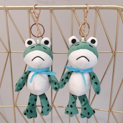 Boneca de Pelúcia Sapo Solitário Boneca Pingente Chaveiro Fofa Engraçada Bebê Vendendo Boneca