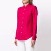 Polo Ralph Lauren SS22 Embroidered Logo Pattern Fitted Long Sleeve Shirt Women Shirts Pink 211827658-001