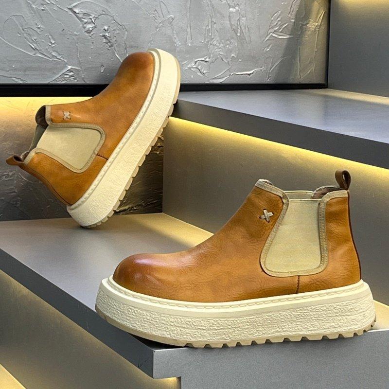 Winter Neue Britische Chelsea Boots Fleece Warme Stiefel