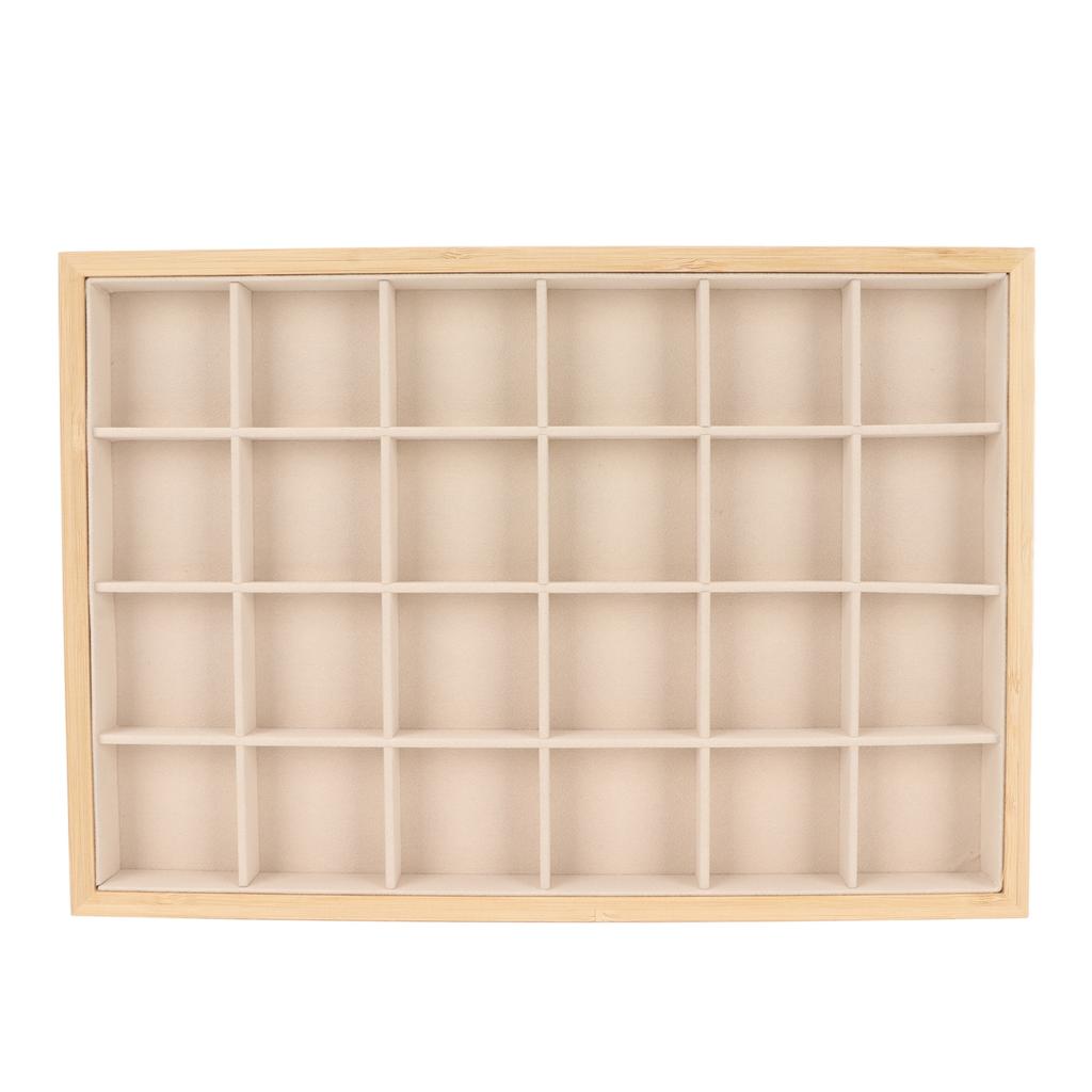 Jewelry Storage Display Trays Multipurpose 24 Grids Jewelry Tray for Ring Earring Bangle Bracelet