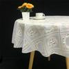 Pvc Desk Mat Printed Dustproof Table Cover Round Lace Table Waterproof Oil Resistant Scald Resistant Round Tablecloth
