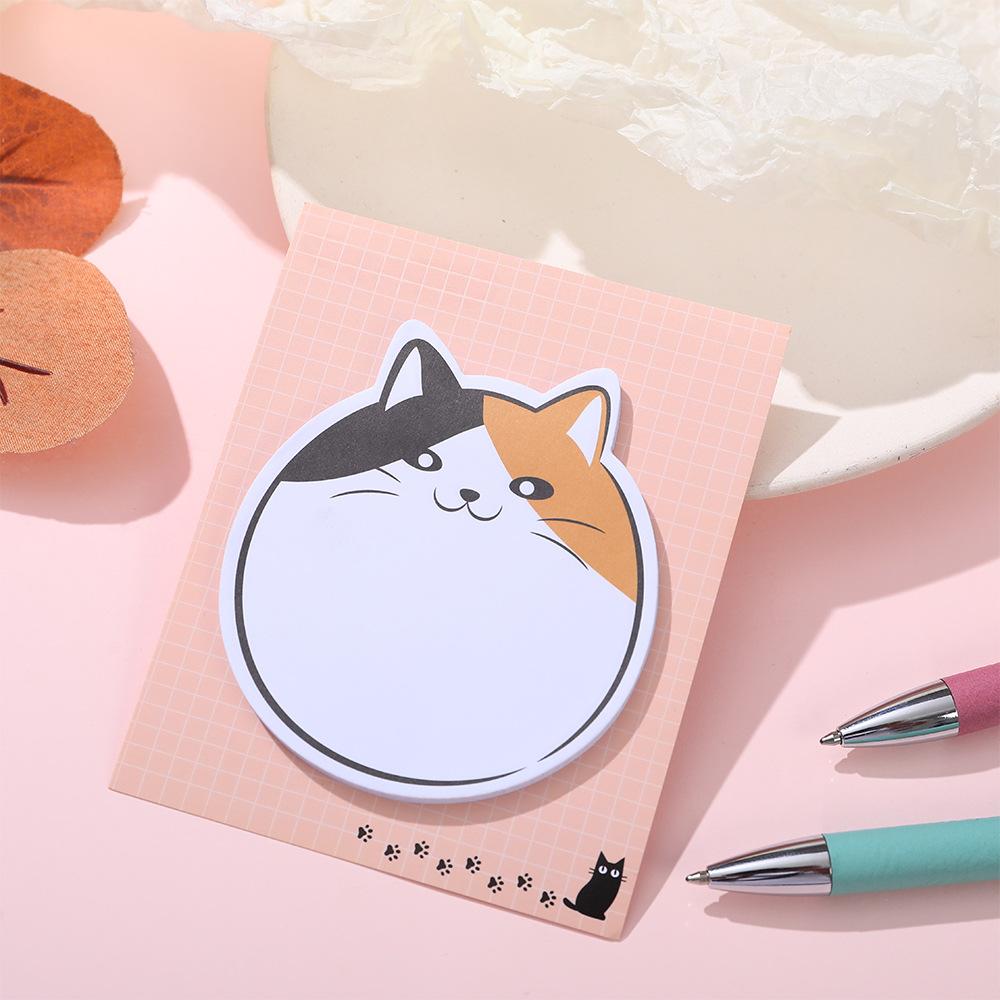 50 ark Kawaii Cat Sticky Note amerikansk stil Härlig tecknad katt Anteckningsblock DIY Dekorativt Scrapbook Memo Pad Studenttillbehör