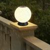 OEING Outdoor Solar Orb Pillar Light