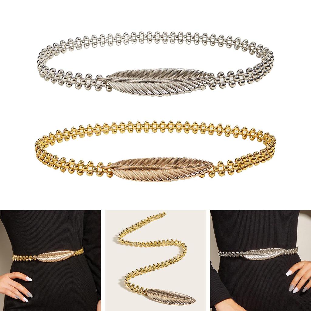 Gürtel für Damen Kleid Dünn Luxus Elastischer Taillenbund Kette