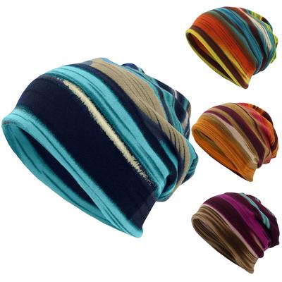 Unisex-Streifendruck-Schalmütze, umwandelbare winddichte Outdoor-Mützen