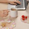 Daisy Placemat Coaster Insulation Mat Drink Cup Pads Table Mat Anti-skid Cup Pads Tea Milk Coffee Cup Coaster Decoration