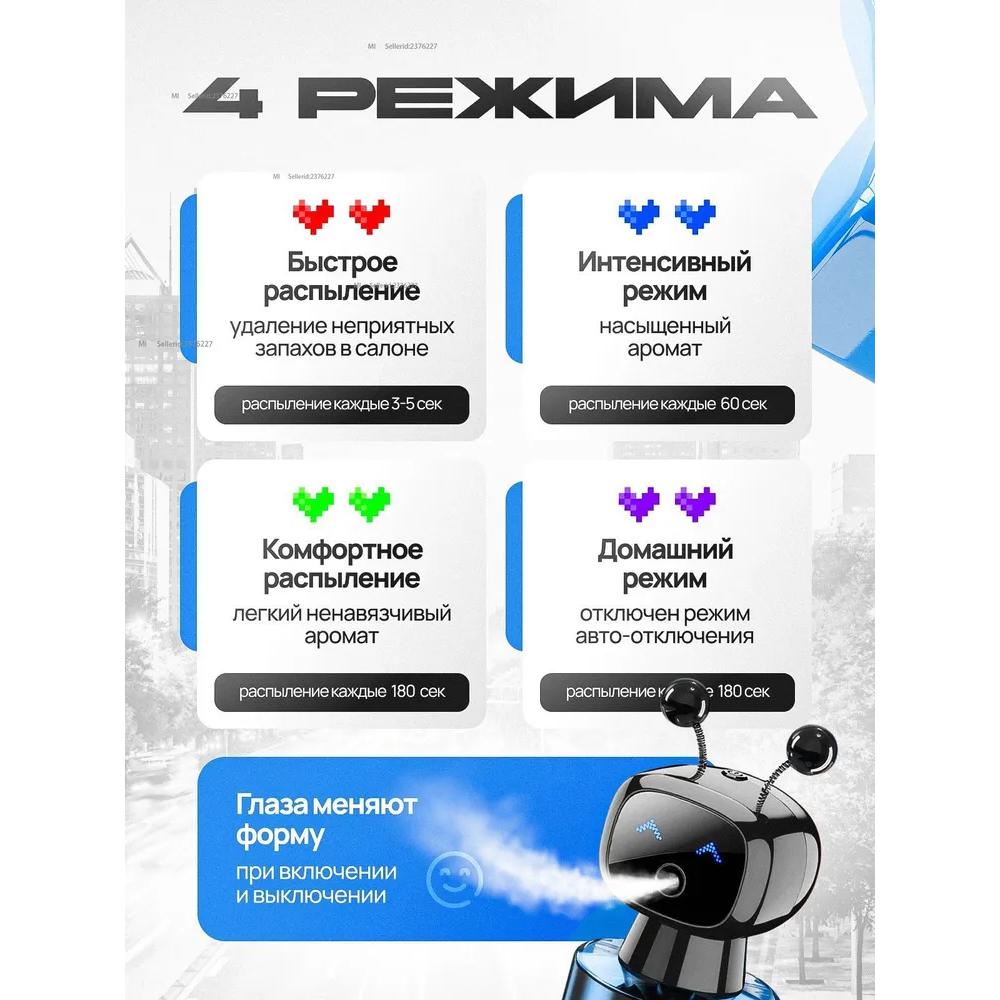 Automobile automatic fragrance 60ml ultrasonic intelligent air freshener