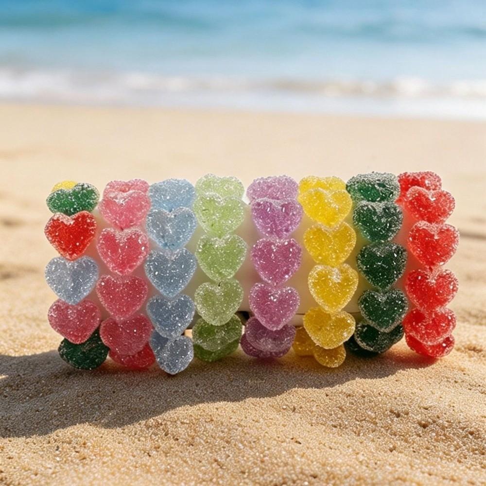 Multi-Color Bohemian Dopamine Bracelet Soft Sugar Summer Beach Hand Chain Birthday