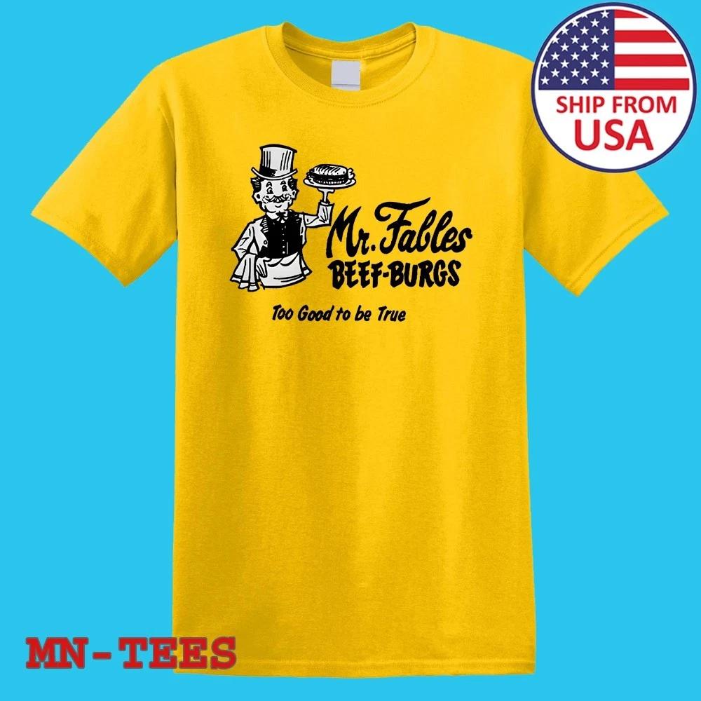 Мистер. Ресторан бургеров Fables Beef Burgs Желтый Размер S-5XL XL