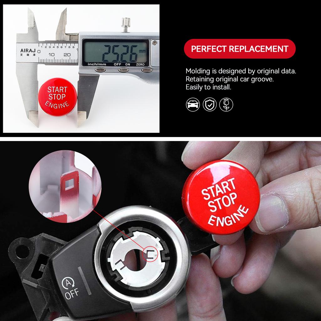 Red Engine Start Stop Switch Push Button Replace Cover For BMW 1 2 3 4 5 6 7 X1 X3 X4 X5 X6 Series F Chassis F20 F21 F30 F31 F48