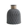 Nordic Water Wave Hemp Rope Plastic Flower Vase - Creative, Durable Living Room Decor
