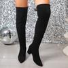 Winter New Over-the-knee Boots Women's High-heeled  Fashionable and High-quality Boots 2025 Casual Square Root High Boots