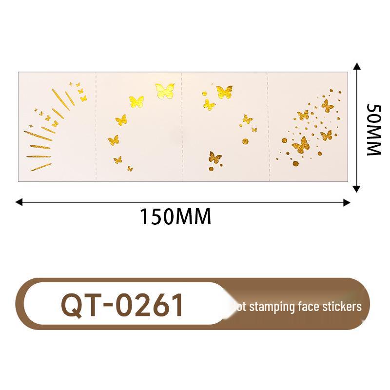 Waterproof Metallic Eye Tattoo Stickers - Realistic & Long-lasting for Party Makeup