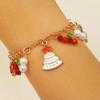 Fashion Christmas Elk Socks Snowman Christmas Tree Pendant Bracelet