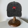 Bad Bunny Style Baseball Cap Hip Hop Rapper Red Love Heart Ripped Unconstructed Sun Protection Distressed Outdoor Sport Hat