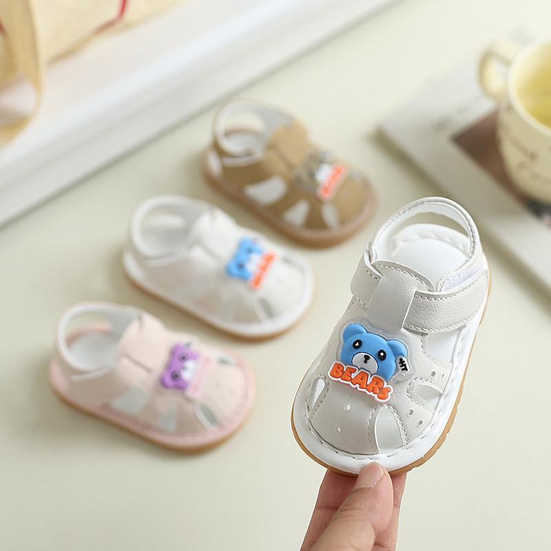 Baby Girl Toddler Shoes With Cartoon Design And Breathable Synthetic Leather For Summer Walks