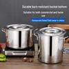 Edelstahl-Kochwassereimer mit großem Fassungsvermögen und Deckel - Ideal zum Pökeln, für Reis und Suppe.