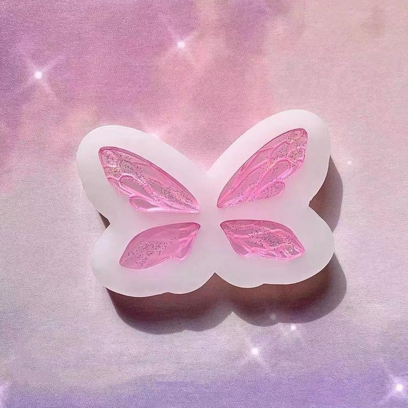 Butterfly Elf Wing Quicksand Silicone Epoxy Mold DIY Keychain Pendant Jewelry Crafting Mould for Valentines Gift