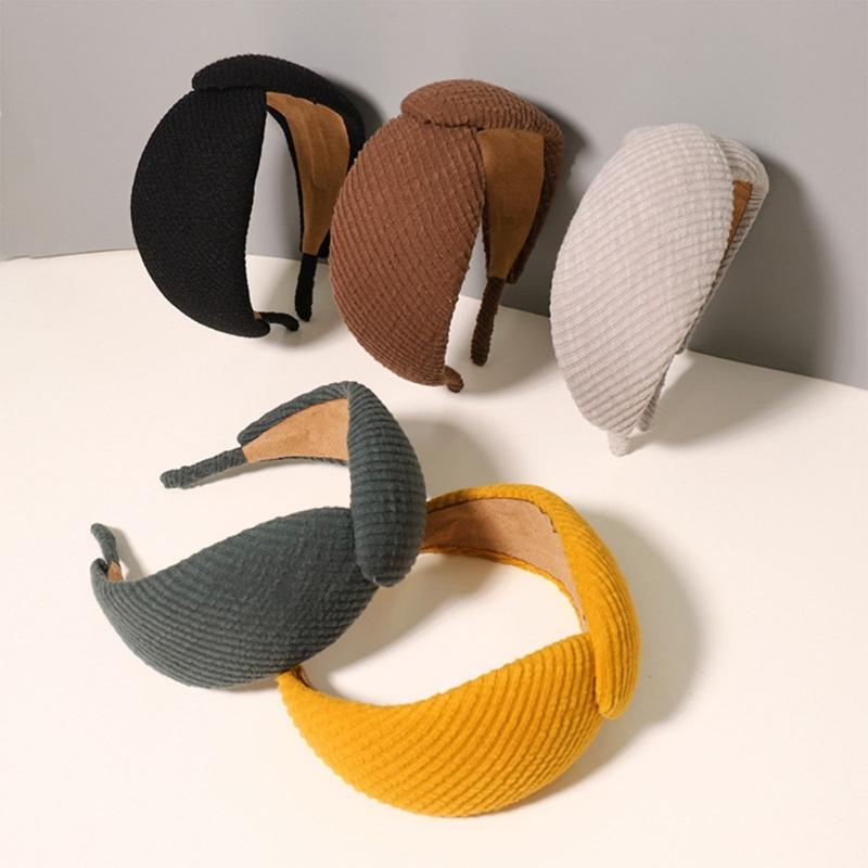 2Pcs Velvety Headbands Solid Color Elegant Style Hairband For Women And Girls Daily Wear Fashionable Accessory