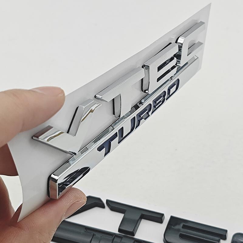 3D ABS Chrome Black Logo VTEC TURBO Car Rear Trunk Sticker Fender Emblem Decal Badge For Honda Civic Accord CRV Auto Accessories akp256