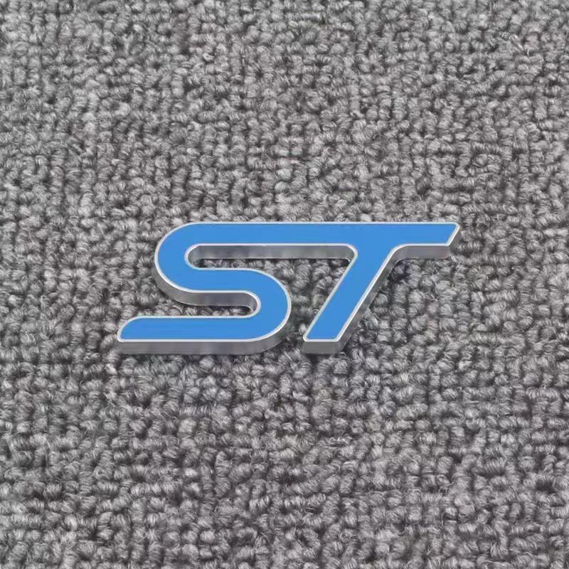 

3D Metal STLine ST ST Turbo Logo Emblem Decal Front Grill Fender Side Badge Sticker for Car Accessories ST Sticker срібний/синій