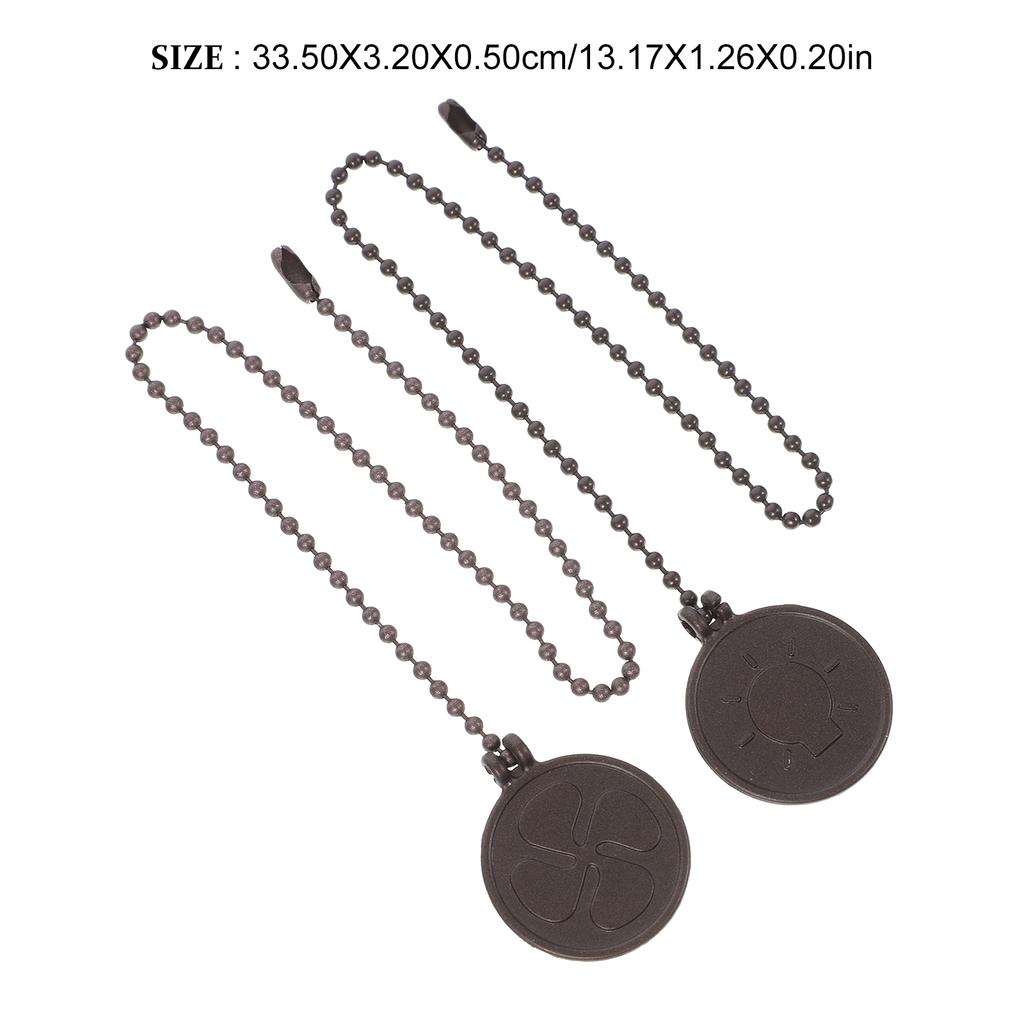 2pcs Ceiling Fan Pull Extension Metal Lamp Pull Chain Pendant For Light Switch Decorative Fan Chain Extender Hanging Cord