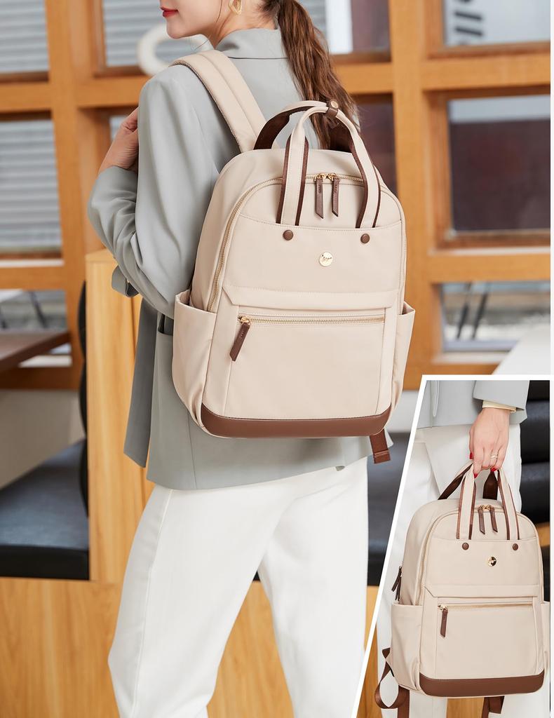 CC-MAX Women's Casual Backpack, 14-inch to 15.6-inch, Fits A4 Size PCs, Perfect for Commuting, School, and Travel, Water-Repellent, Lightweight,