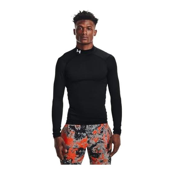 Under Armor Training Baselayer UA Cold Gear Armor Compression Long Sleeve Mock Neck Shirt Men s