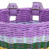 Bike Handlebar Basket with Bell Tassel Stickers Adjustable Bike Handlebar Carrier Basket Cycling Accessories