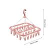 Swivel Clothes Hanger Drying Rack With 32 Clips Sock Dryer Underwear Clips Clothes Dryer Rack Lingerie Hangers For Socks Bras