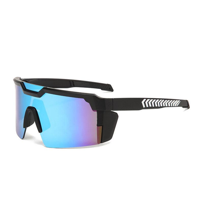 Новые цельные квадратные очень большие спортивные мужские солнцезащитные очки — фото 15