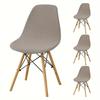 1pc Stretch Dining Chair Non-slip Solid Color Seat Slipcover Washable Removable Armless Chair Case for Wedding Hotel Banquet
