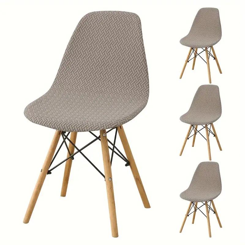 1pc Stretch Dining Chair Non-slip Solid Color Seat Slipcover Washable Removable Armless Chair Case for Wedding Hotel Banquet