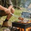 Stainless Steel BBQ Grill Fork 2-Fork Heat Resistant Meat Cooking Fork Thickened Handle Extended Length Barbecue Tool