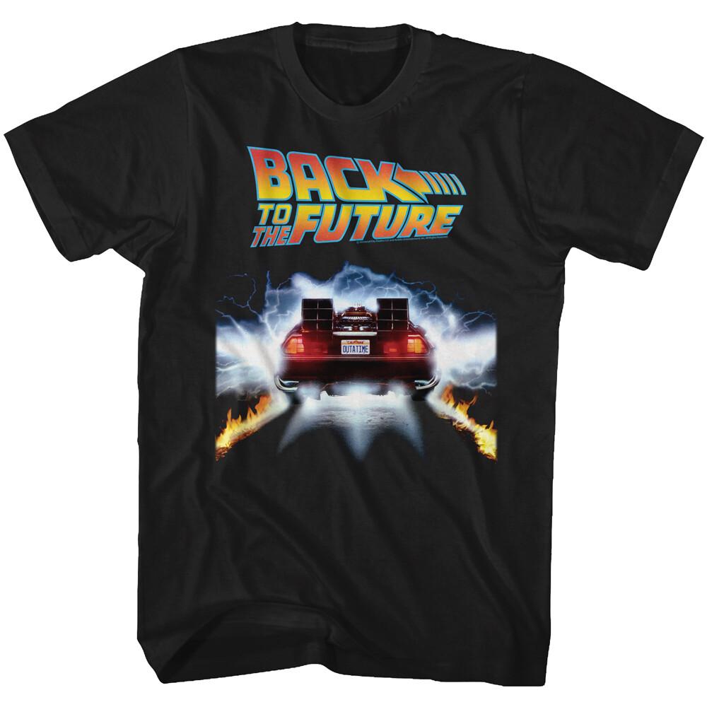 Back To The Future Movie 88 MPH Teleporting Delorean Tail Lights Men T Shirt S