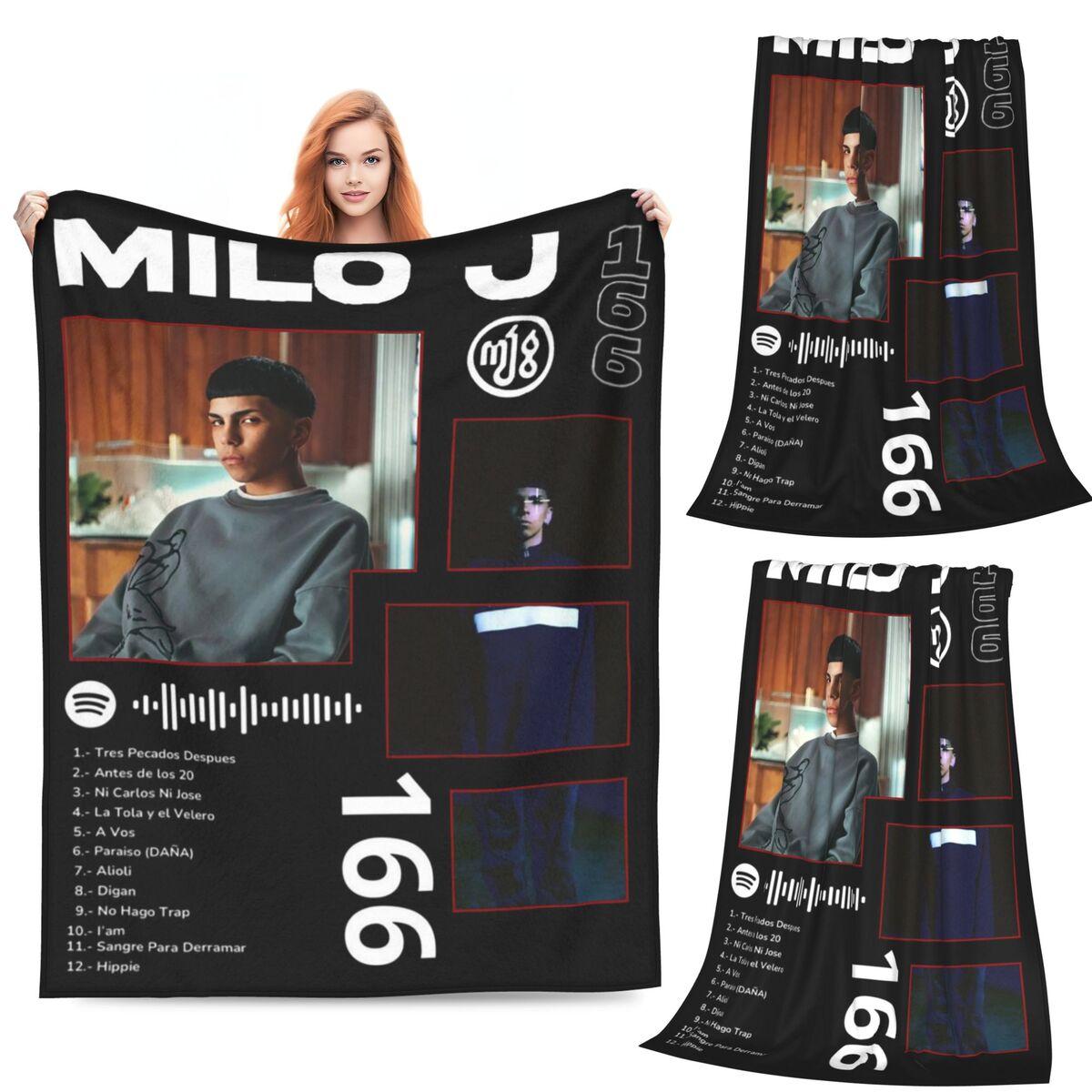 

Rapper Milo J 166 Album Deluxe Blankets Soft Warm Flannel Throw Blanket Bedspread for Bed Living room Picnic Travel Home Sofa 80x120cm